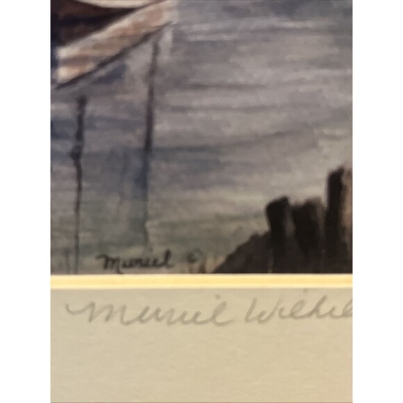 Muriel Louise Wilhelmi Artist “Albion Flats CA” Watercolor Lithograph Signed - Picture 5 of 12